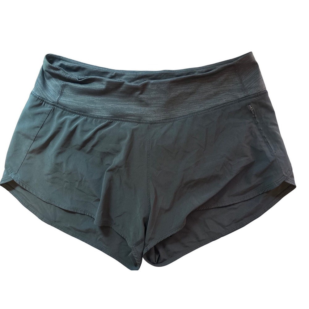 Outdoor Voices Relay Shorts Womens XL Black Running Athletic Zipper Pocket Liner